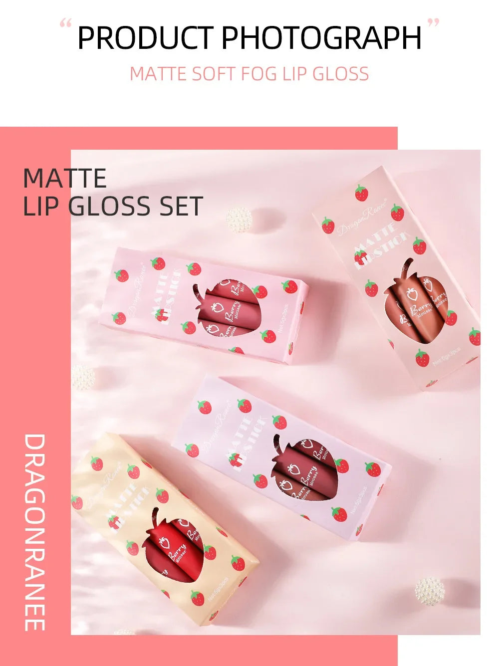 3 PCS Matte Lip Gloss Set Sexy Red Tint For Lips Makeup Long Lasting Nude Liquid Lipstick Waterproof Lip Glaze Lip Cosmetics