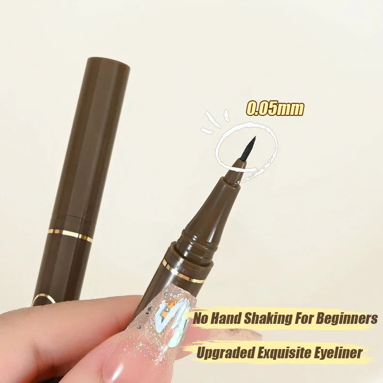 4 Colors Waterproof Eyeliner  0.05mm Long-lasting Eyeliner Pen Smooth Durable Slim Quick-drying Slender Eyelashes Eyeliner Pen