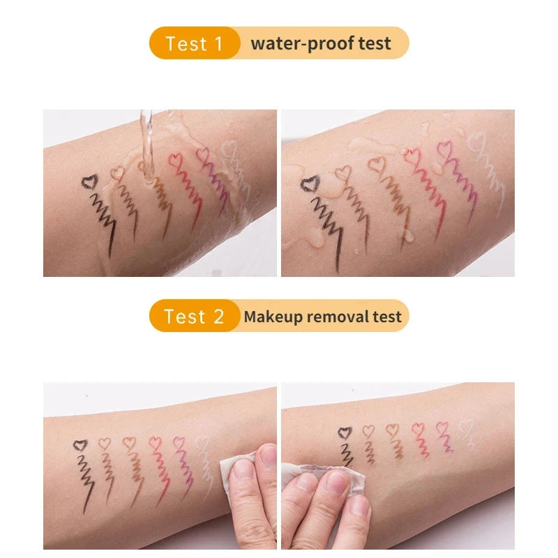 Waterproof Eyeliner Pencil Long-lasting High Quality Professional Makeup Black Brown Purple Eyeliner Pen Easy Wearing Cosmetics