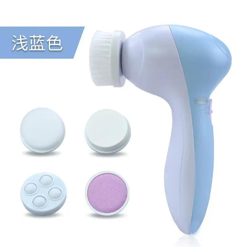 Electric Facial Cleaner 5 IN 1 Face Cleansing Brush Wash Machine Spa Skin Care Massager Blackhead Cleaning Facial Cleanser Tools - Urbanew