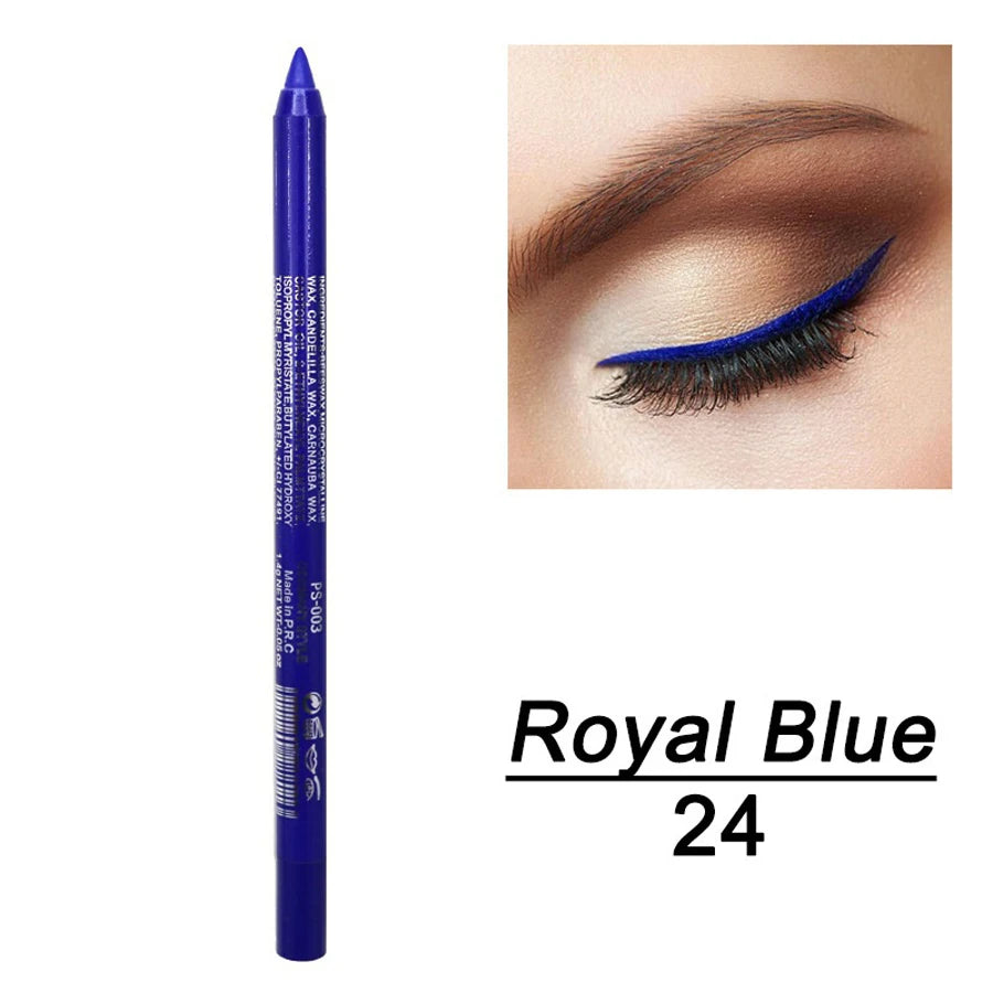 14-Color Colourful Eyeliner Pen, High Pigmented Pearly Shimmer Metallic Smokey Punk Gothic Style Eyeliner, Long Lasting Waterpro