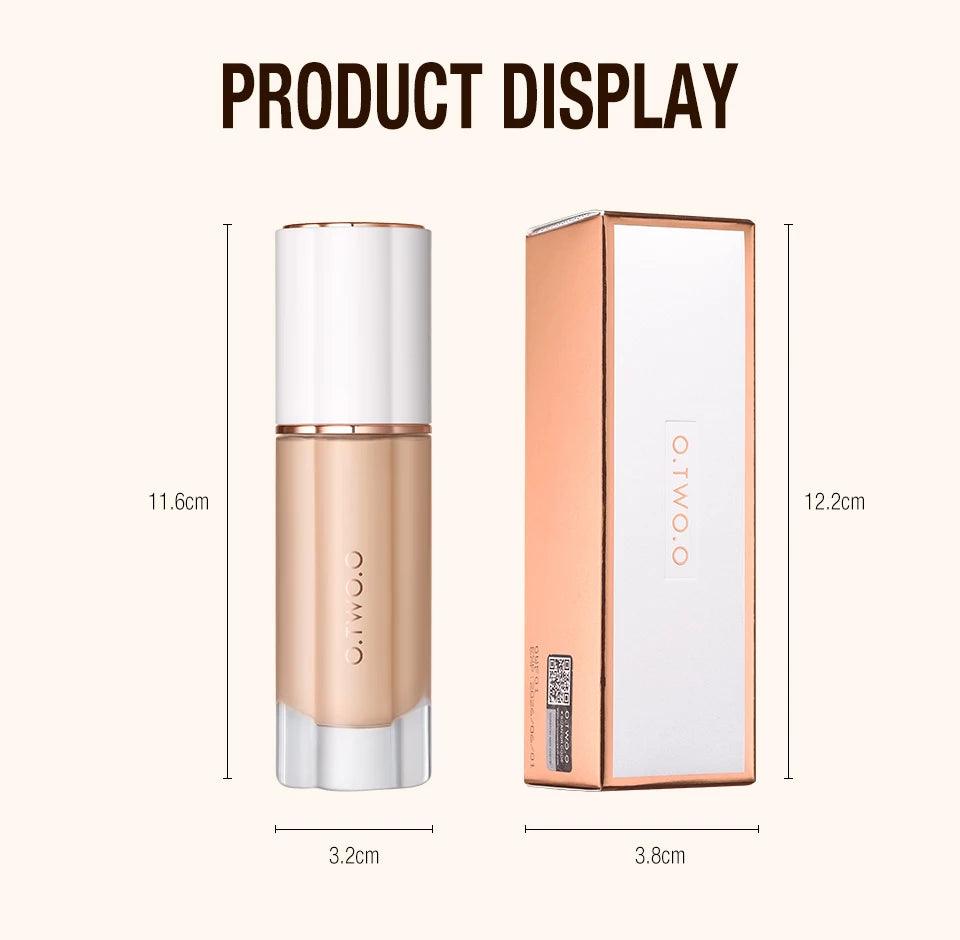 O.TWO.O Liquid Foundation Cream for Face 30ml High Coverage Makeup Base SPF30 Waterproof Concealer Makeup Foundation - Urbanew