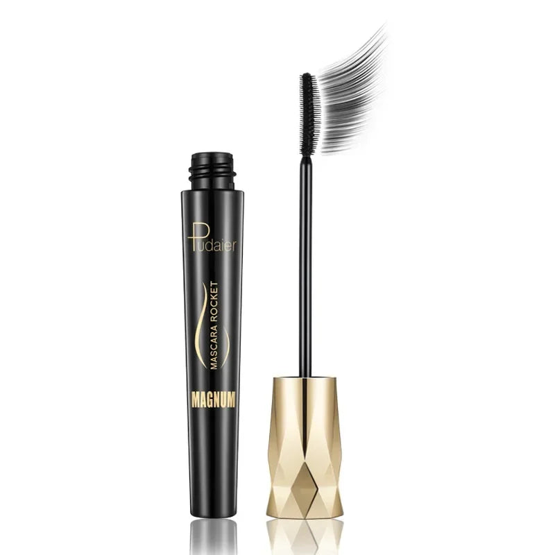 Pudaier New Eyelash Mascara Waterproof Thick Long Curling 4D Lengthening Non-flaking Non-smudging Defining Super Black Makeup