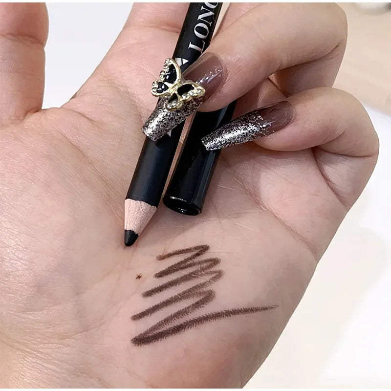 Eyeliner Eyebrow Pencil 2 In 1 Waterproof Non-smudge Quality Professional Makeup Long Lasting Natural Eyeliner Moderate Hardness