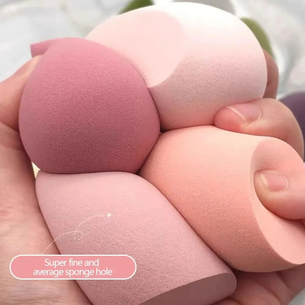 4pc/8pc Soft Makeup Sponge Dry Wet Dual Use Cosmetic Puff Foundation Concealer Highlight Blender Make Up Beauty Tool Accessories