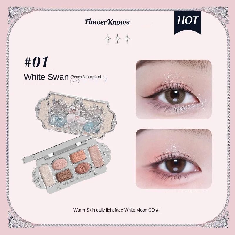 Paleta de Sombras Flower Knows Swan Ballet: Um Espetáculo de Cores para Seus Olhos