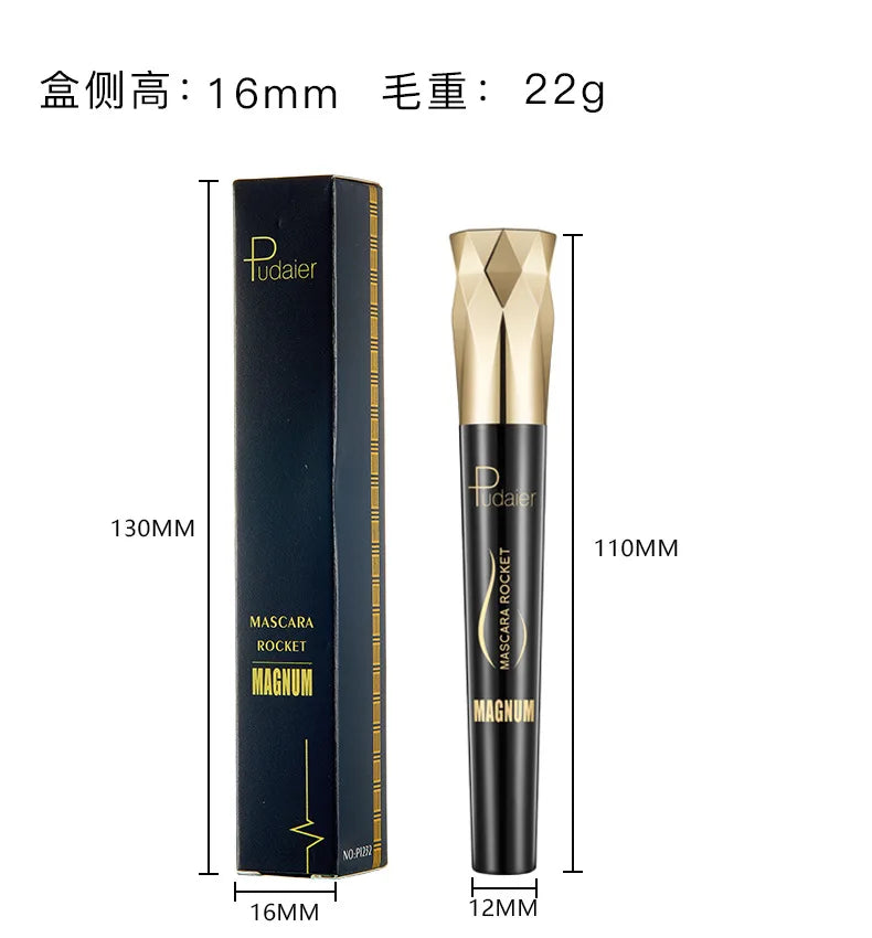 Pudaier New Eyelash Mascara Waterproof Thick Long Curling 4D Lengthening Non-flaking Non-smudging Defining Super Black Makeup