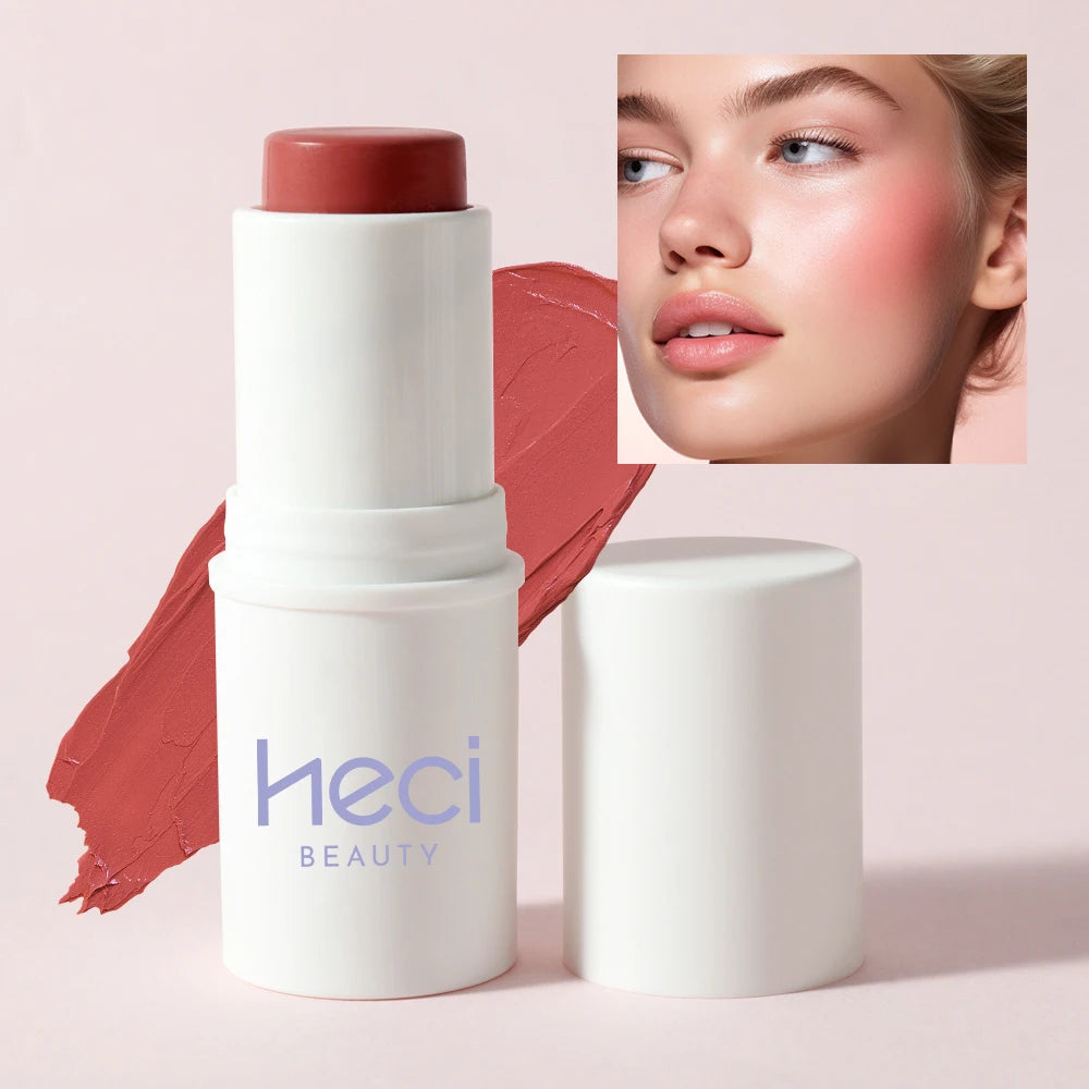 HECI BEAUTY Blush Cremoso Multifuncional: Realce Sua Beleza Natural com um Toque de Cor Radiante