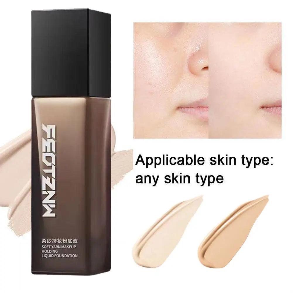 Feotznw Soft Yarn Makeup Foundation Liquid Skin Care Female Concealer Wrinkles Lasting Mask Foundation G3B3 - Urbanew